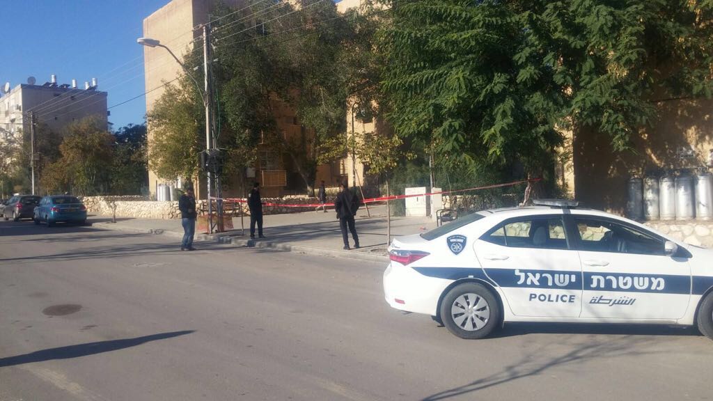 כוח המשטרה בזירת האירוע (צילום:דוברות המשטרה)